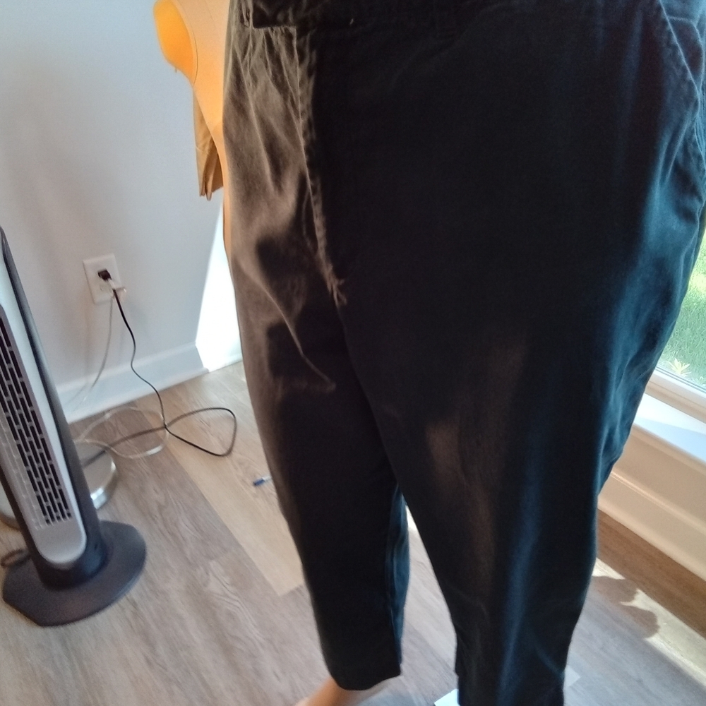 White Stag Plus Size 20W Black Casual Straight Leg Chino Trousers